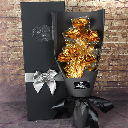 Imitation Gold Foil Rose Bouquet